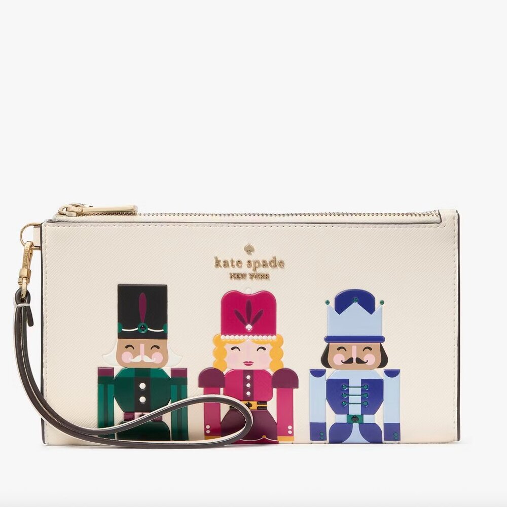 kate spade OH WHAT FUN! Double-zip Wristlet NWT